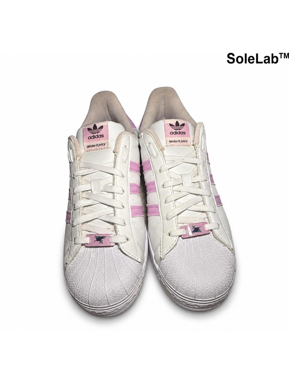 Adidas Superstar Her Vegan White Bliss Lilac Pink Women’s 11 GY1900